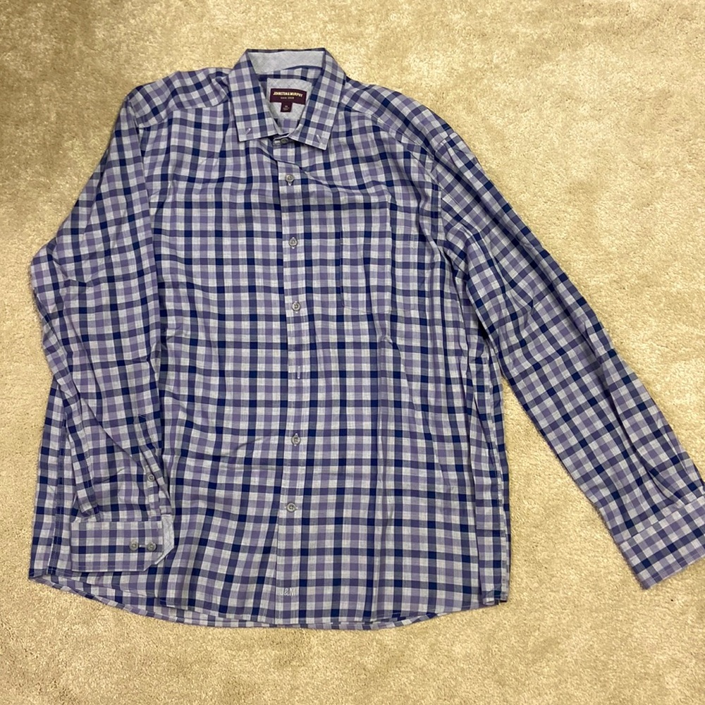 Johnston & Murphy Men's Tailored Button Down Shirt - XL